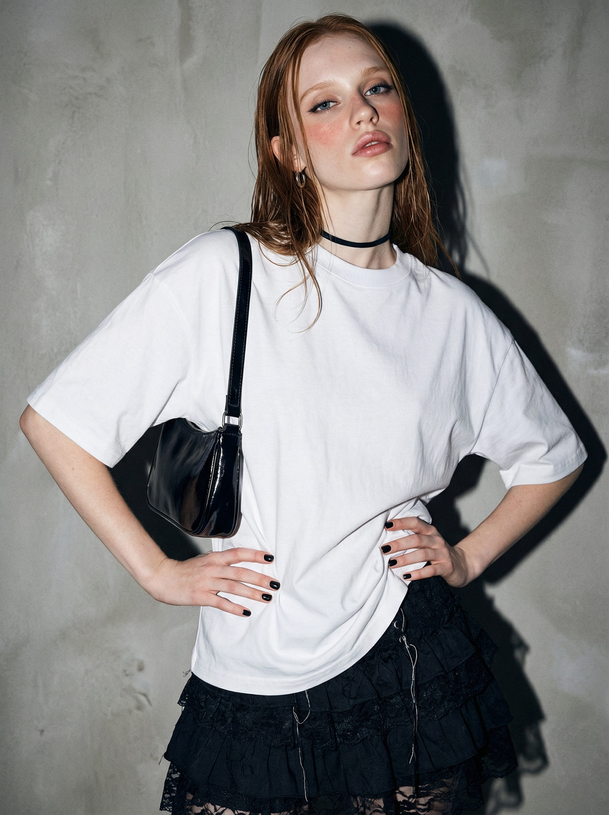 Edgy Rock Grunge Fashion Portrait