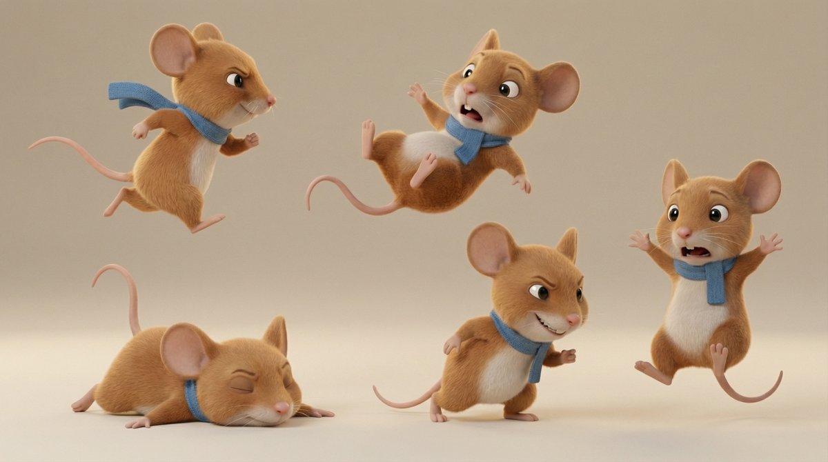 Cat and Mouse Character Design Sheets