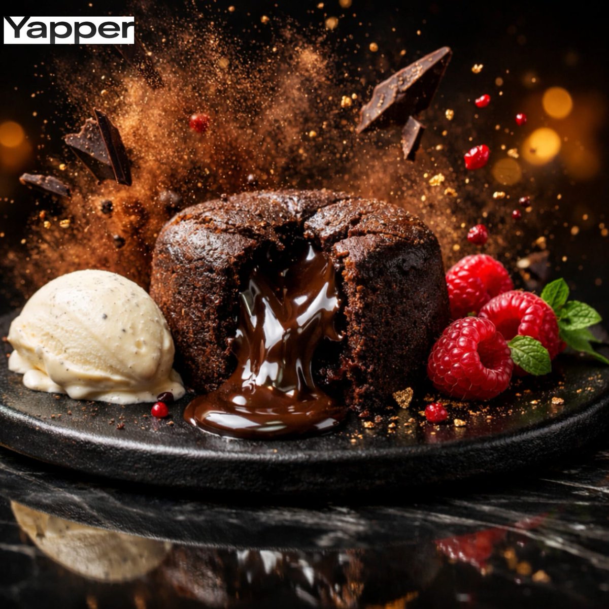 Molten Lava Cake Chocolate Burst
