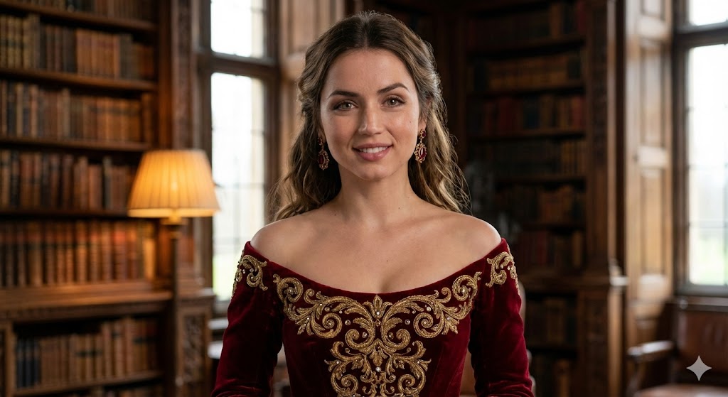 Ana de Armas Royal Gown Portraits