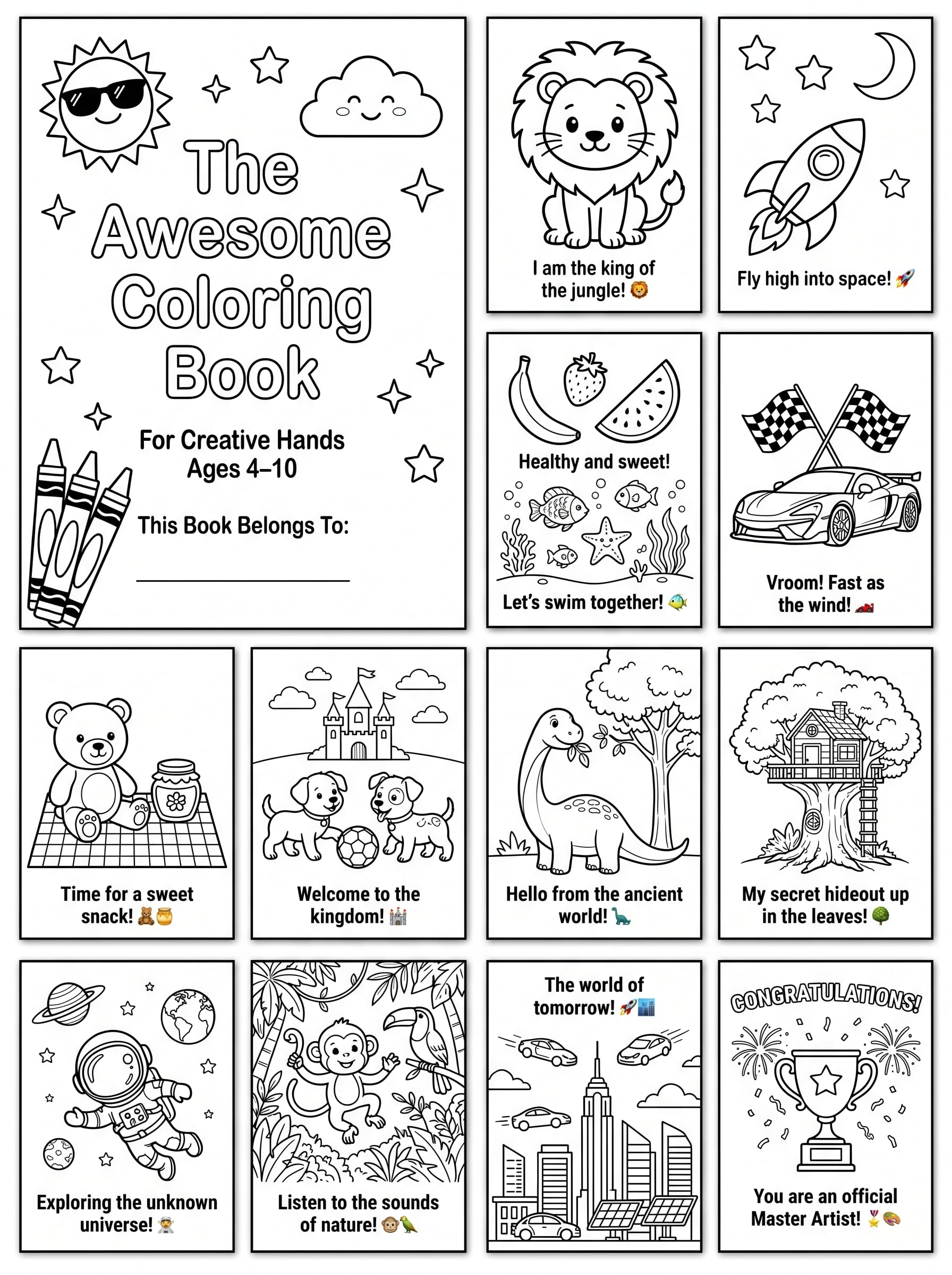 Awesome Coloring Book for Kids