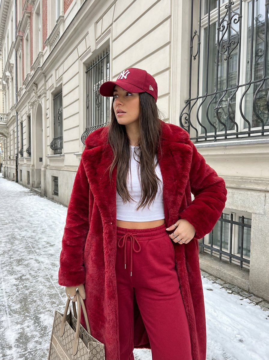 Crimson Street Style Winter Fashion
