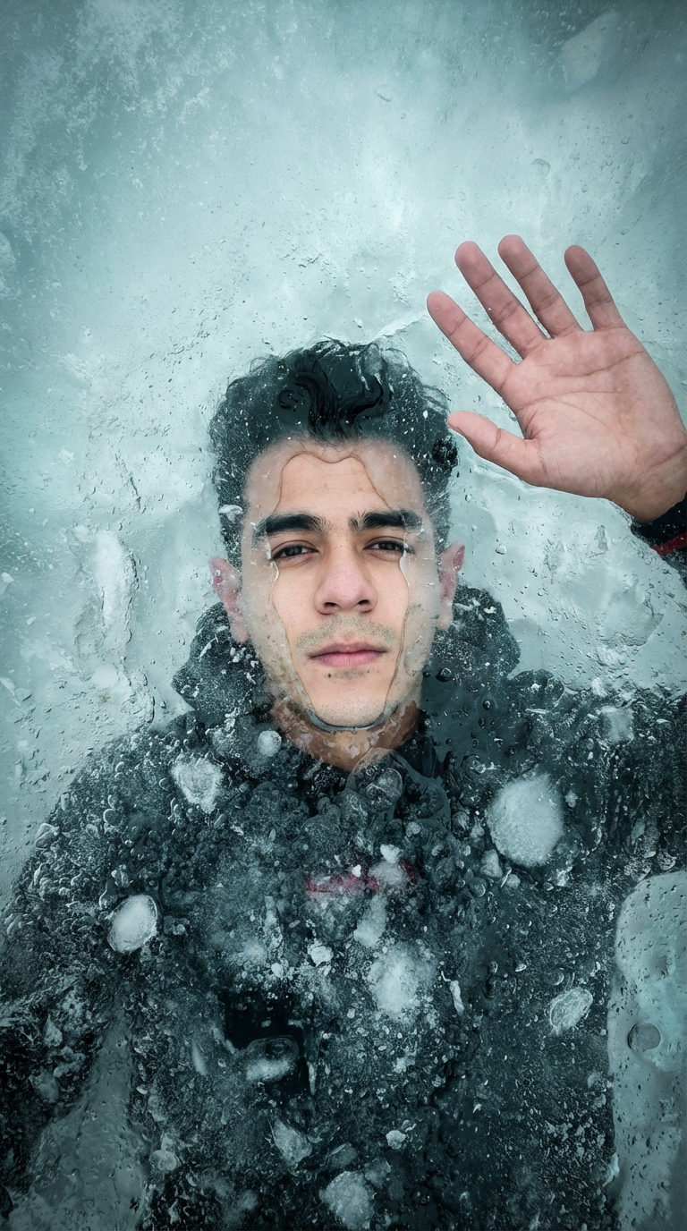 Frozen Gaze Beneath the Ice
