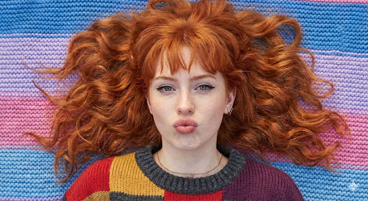 Ginger Hair Knit Dream Portrait