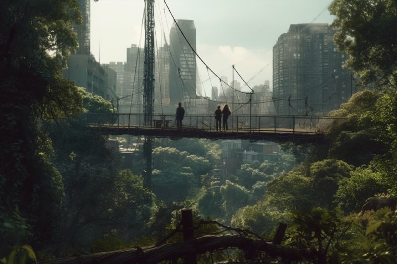 Jungle rope bridges