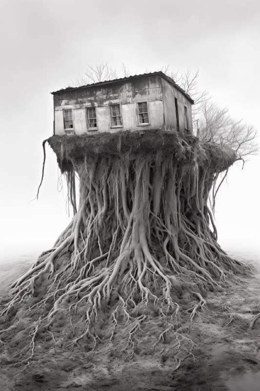 House growing from the ground