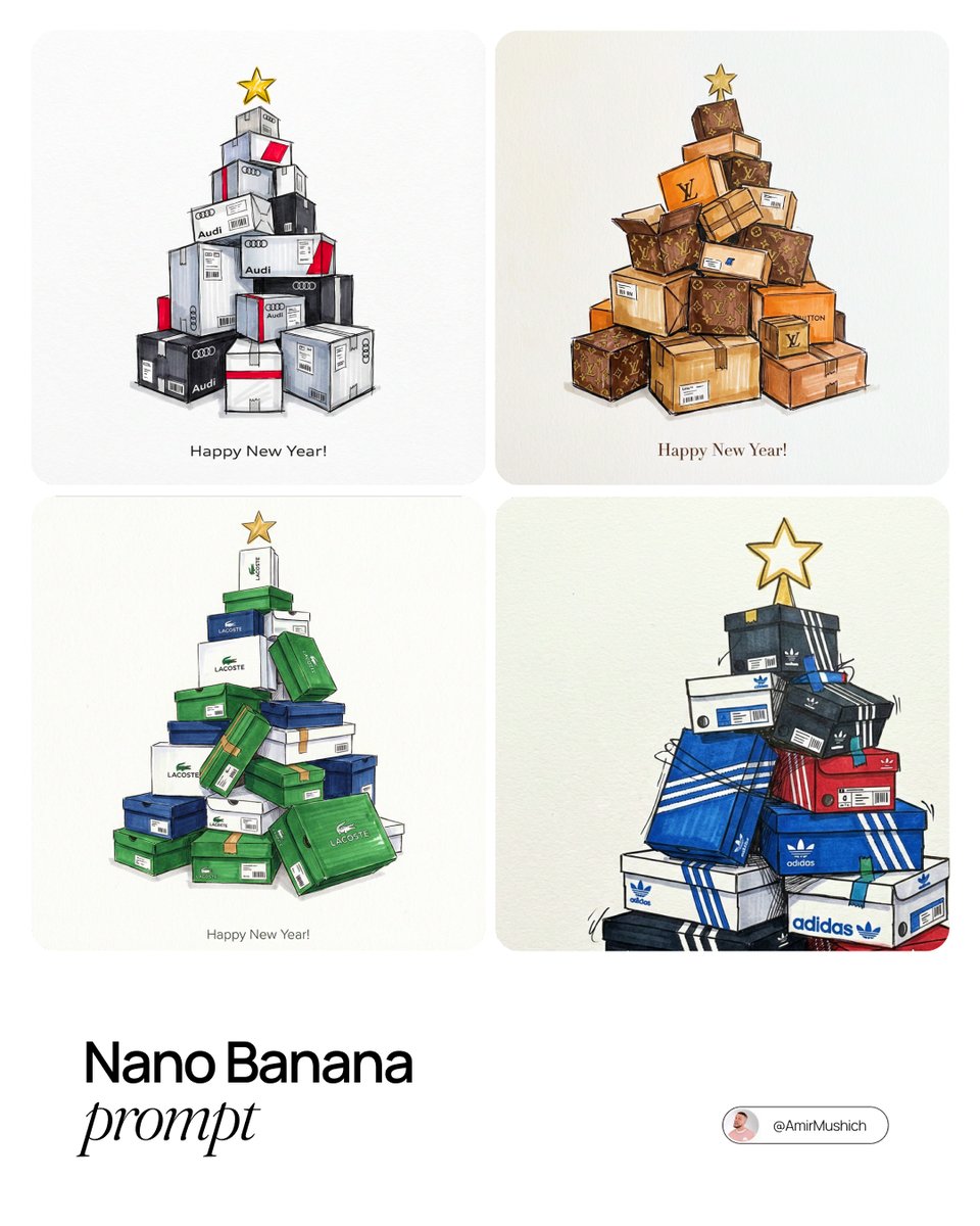 Brand Box Christmas Tree Sketch