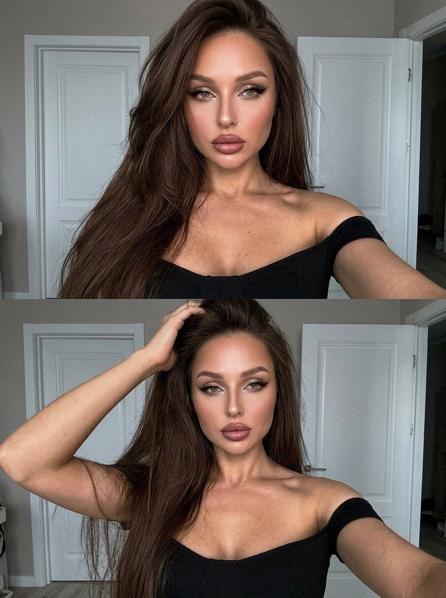 Cool Girl Split Screen Selfie