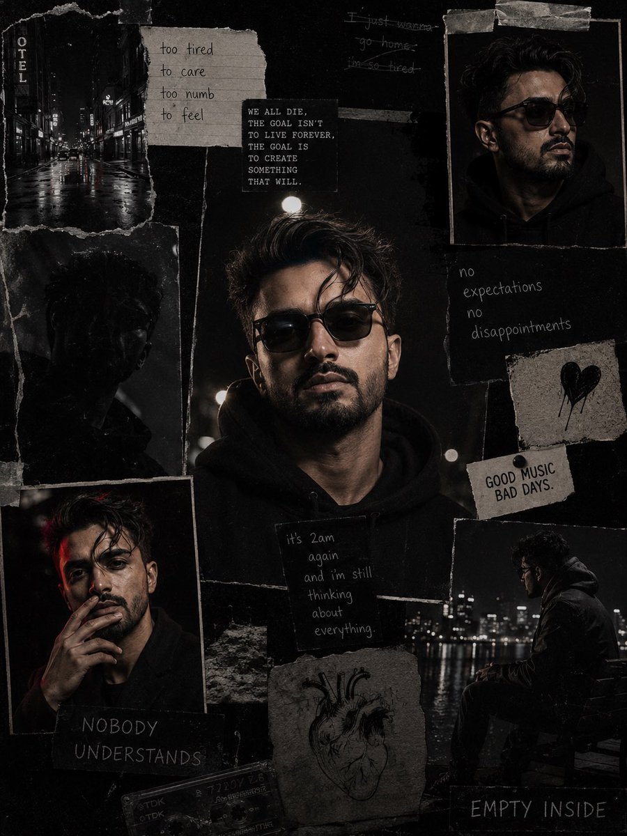 Dark Torn Page Portrait