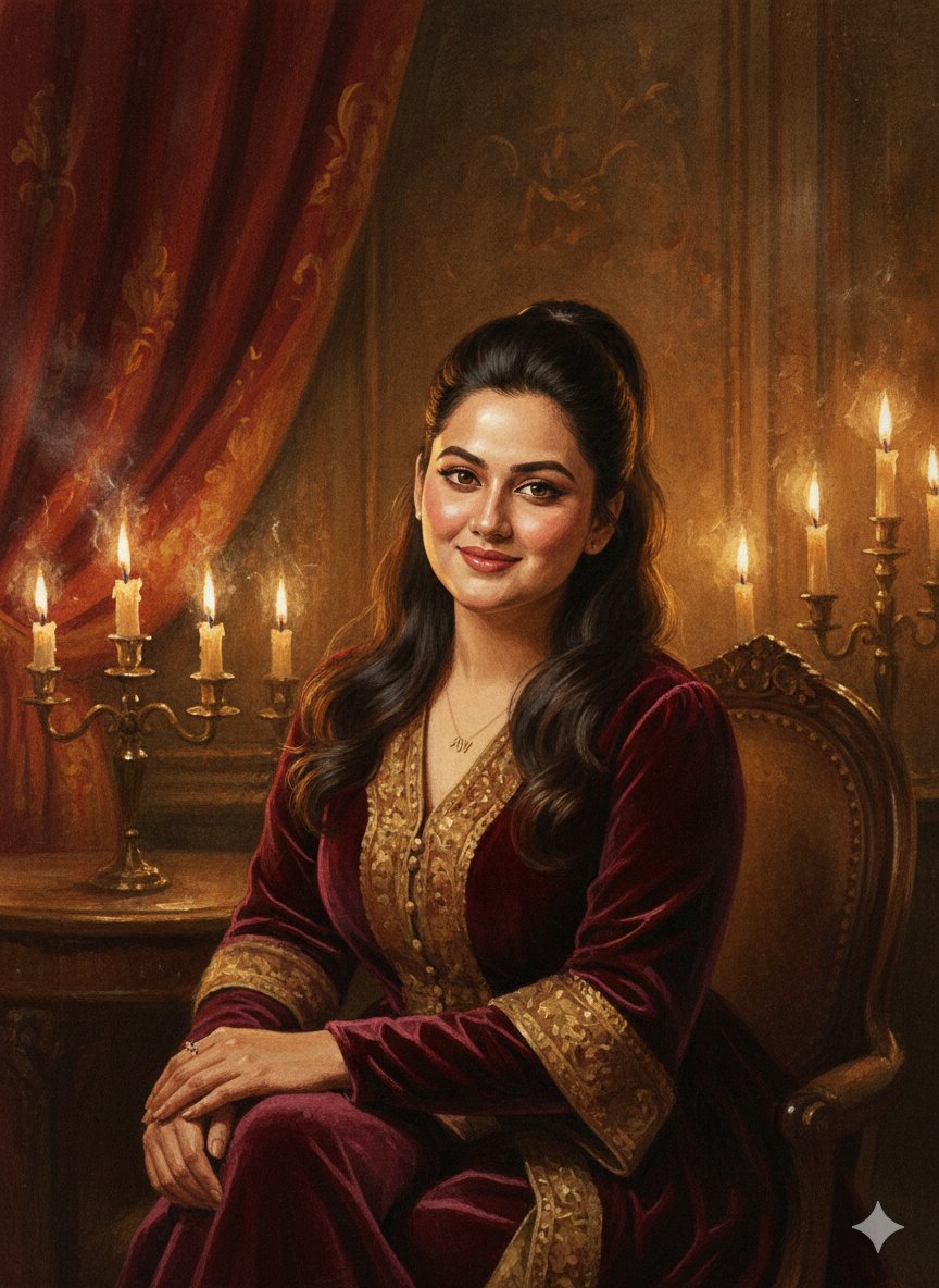 Baroque Candlelight Portrait Art