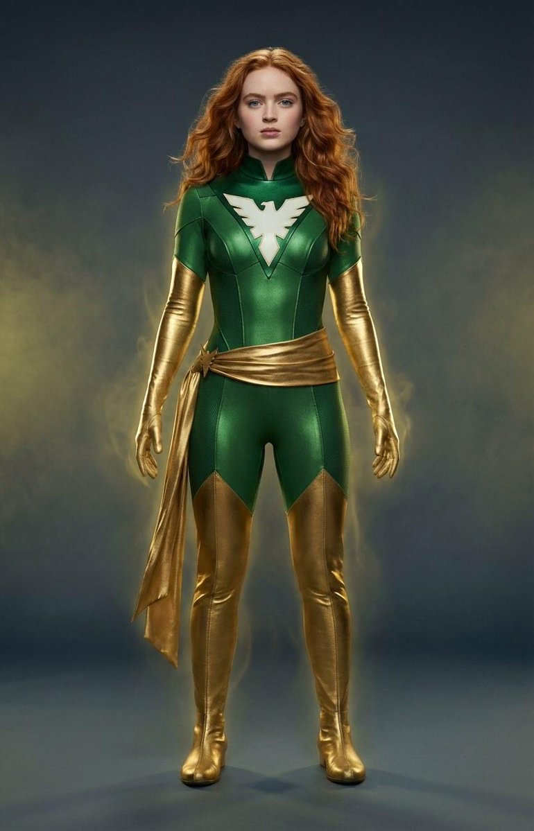 Sadie Sink as Jean Grey Costume Evolution