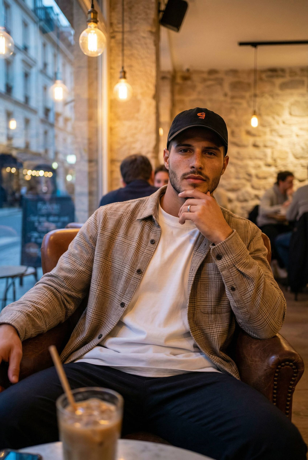 Café Contemplation Evening Portrait