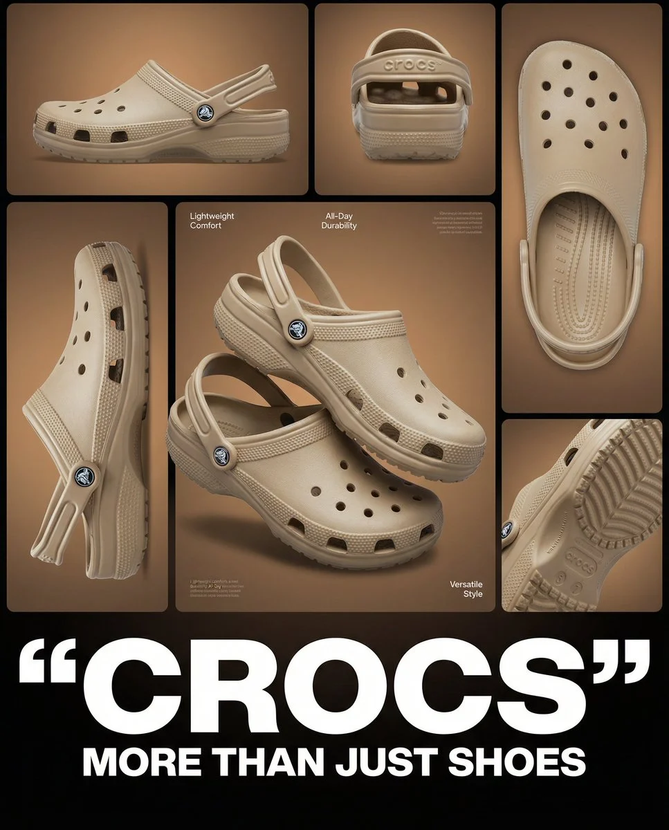 Crocs Product Collage Poster Ad