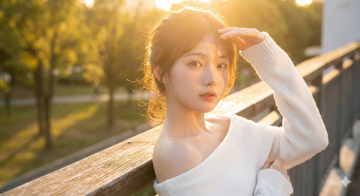 Golden Hour Backlit Portrait Beauty