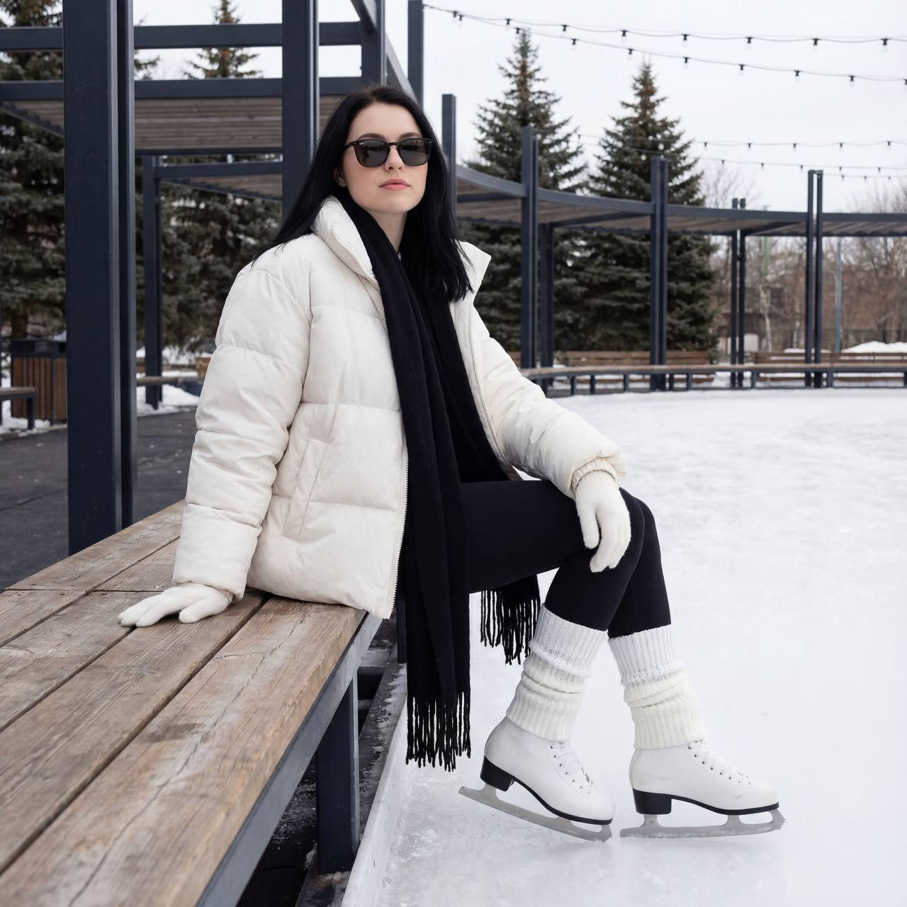 Ice Rink Winter Chic Style