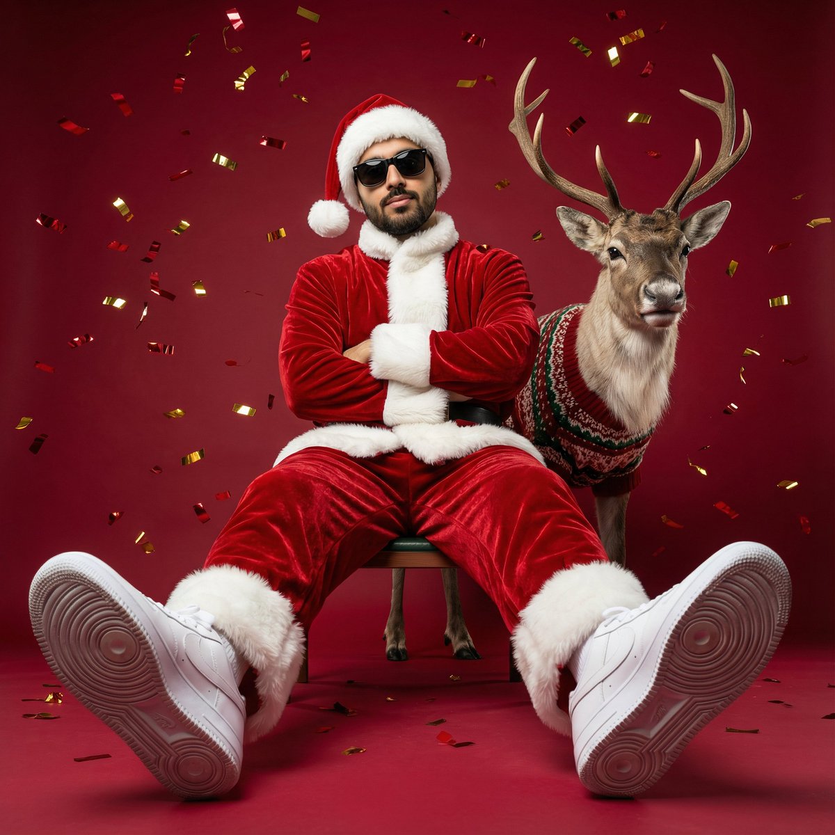 Modern Confident Santa Fashion Portrait