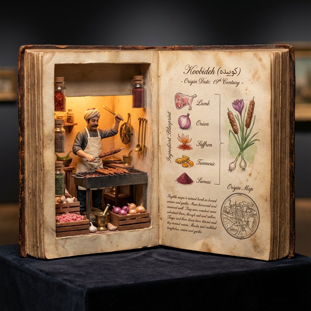 Antique Cookbook Macro Diorama