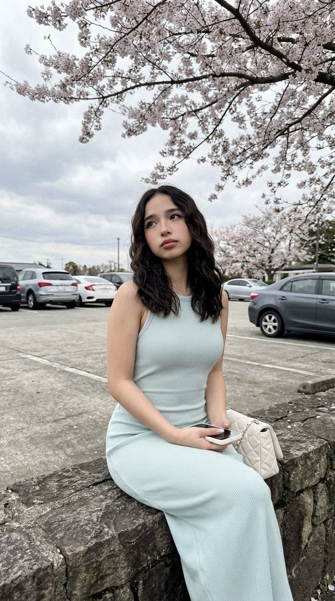 Mint Blue Girl by Cherry Wall