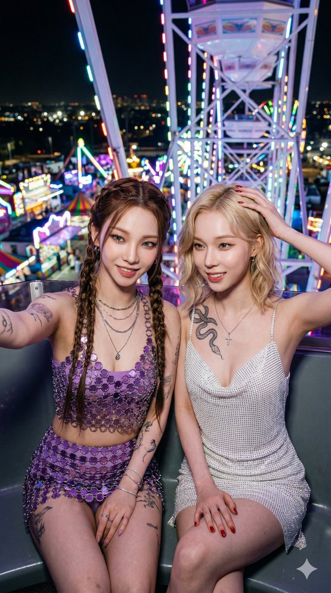 Neon Ferris Wheel Glamour