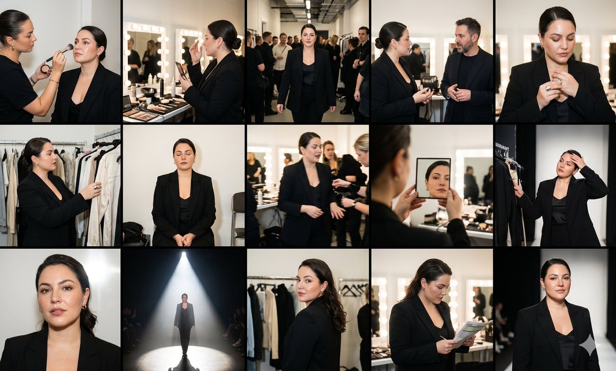 Backstage Fashion Week Contact Sheet