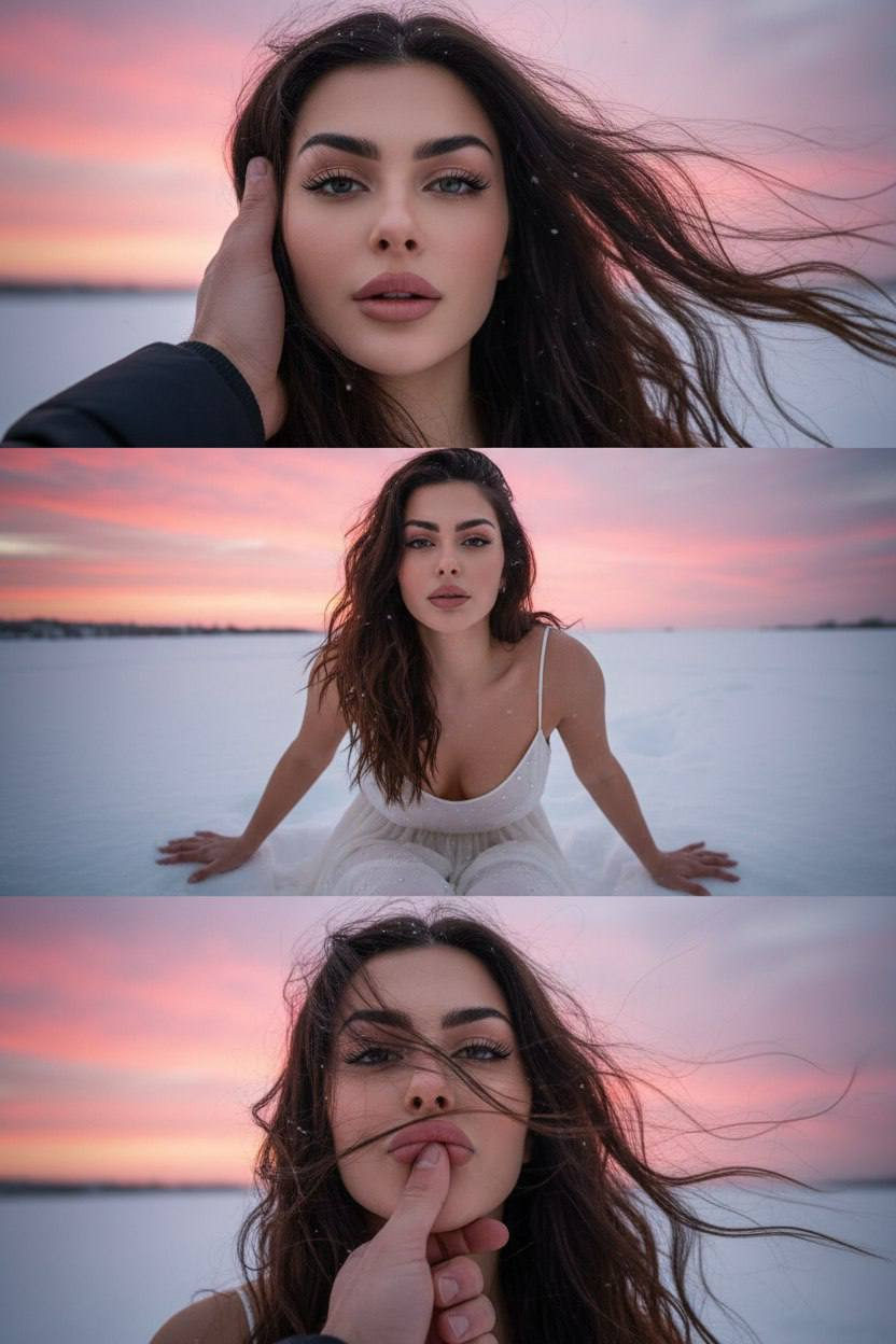 Frosted Pink Triptych