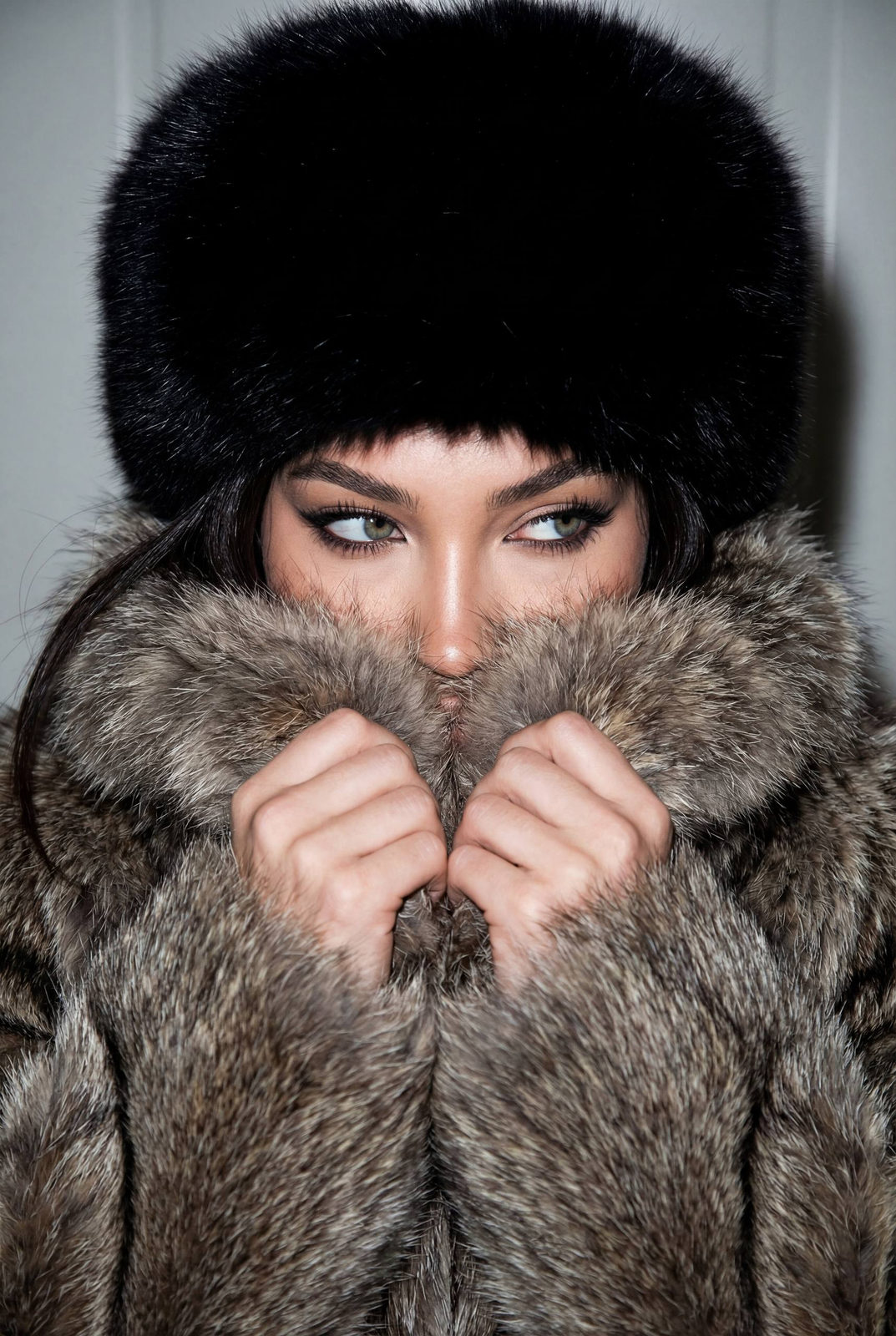 Fur Glamour Flash Portrait