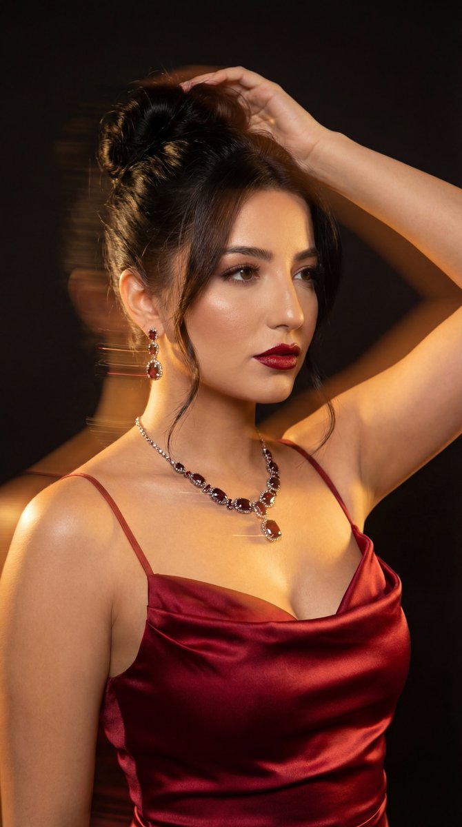 Crimson Satin Elegance