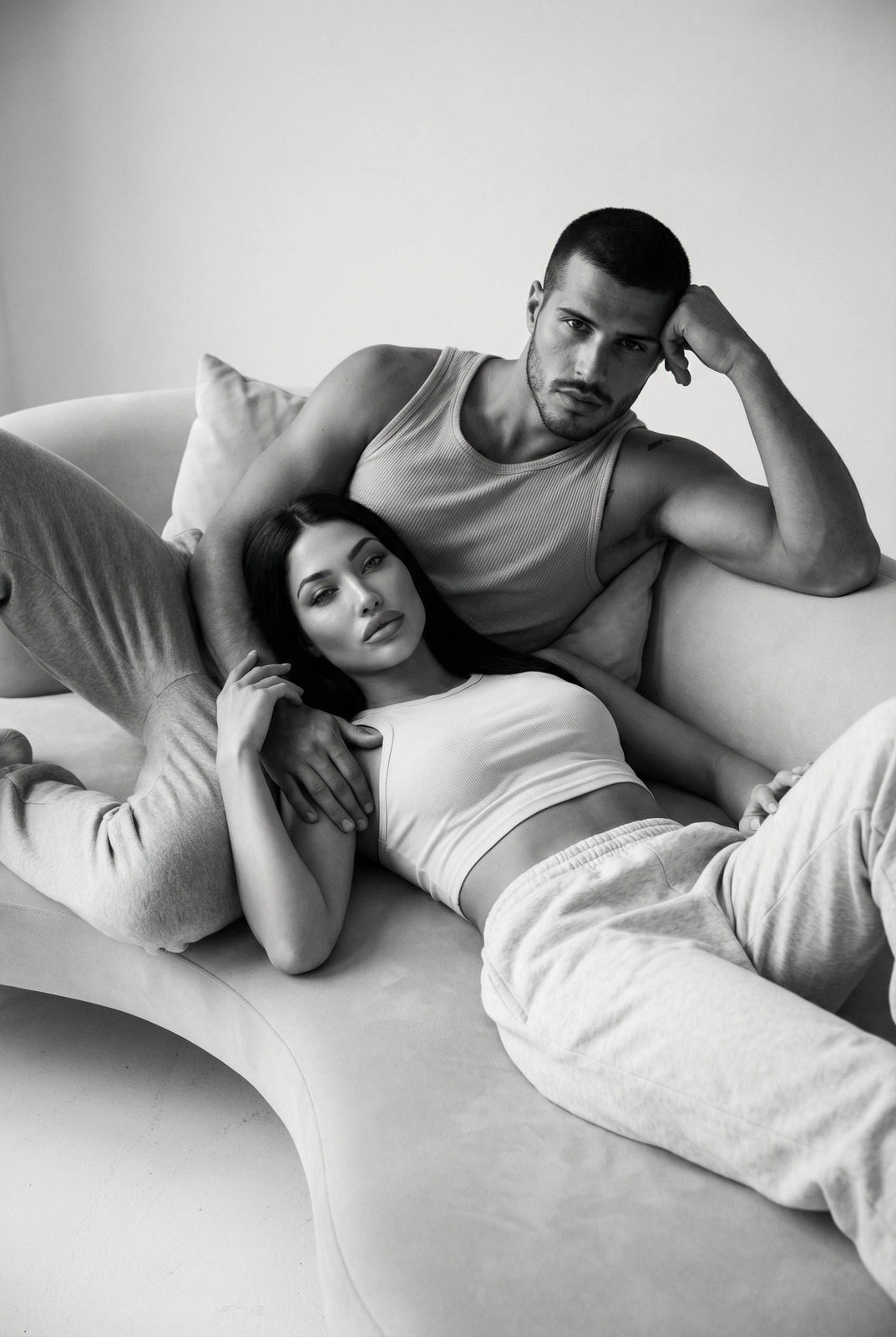 Intimate Monochrome Recline