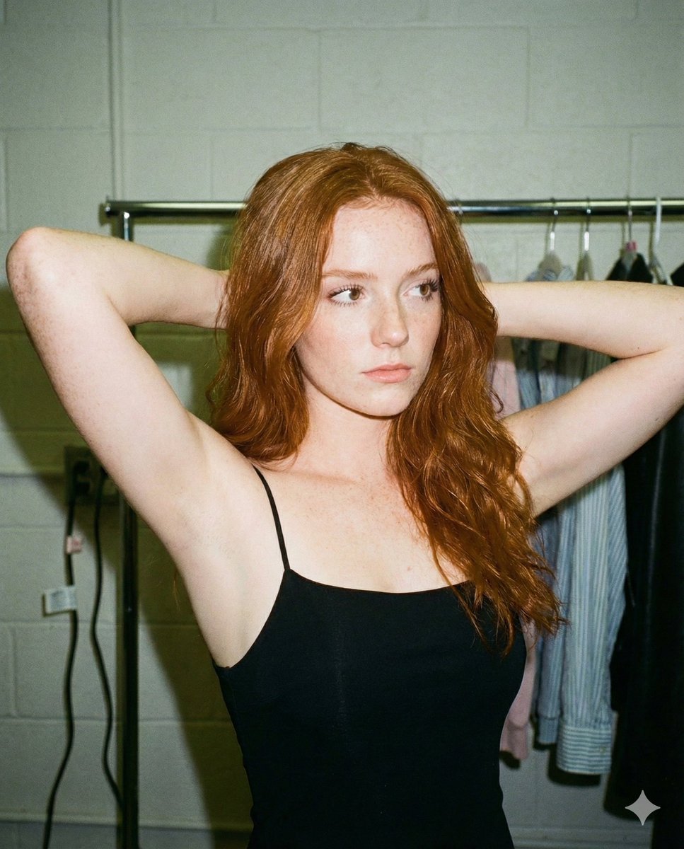 Candid Backstage Fashion Portrait