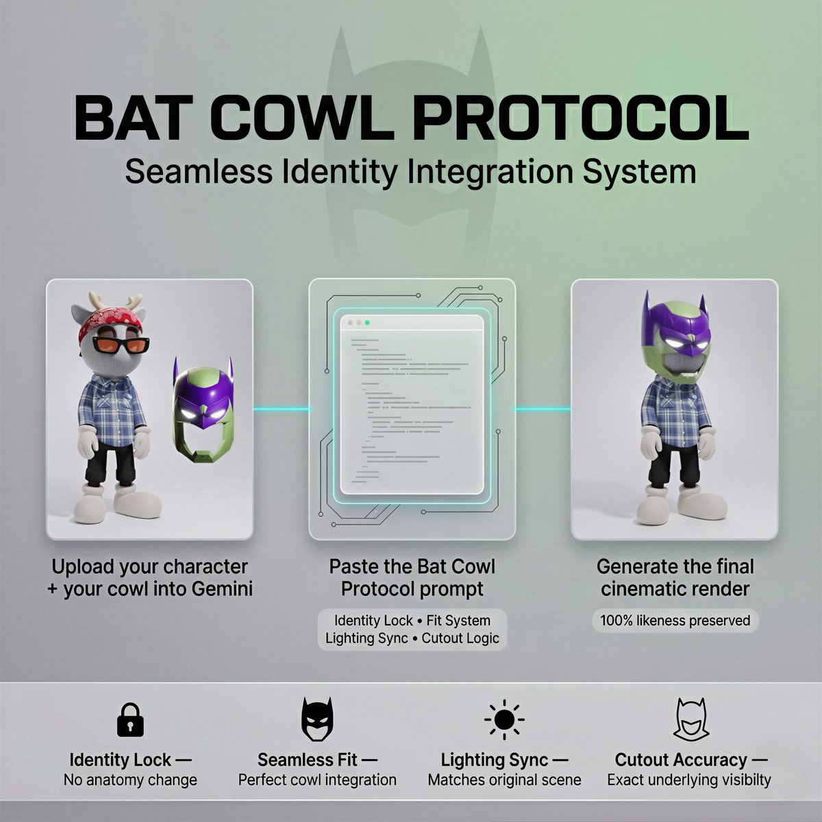 Bat Cowl Designer Toy 3D Render