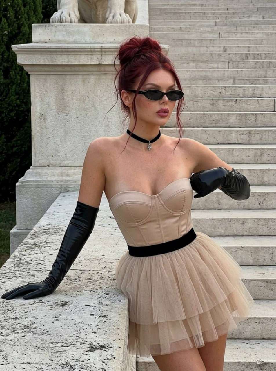 Stylish Stone Steps Selfie Portrait