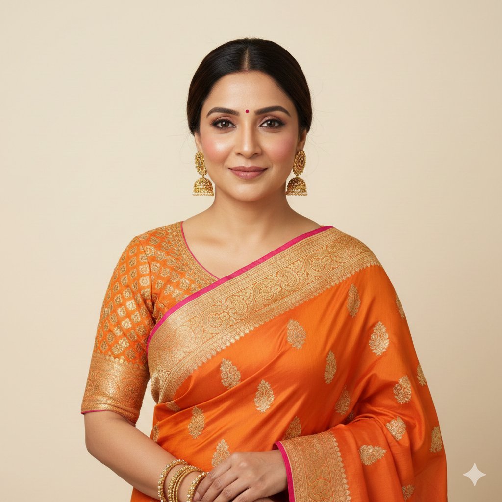 Elegant Indian Saree Portrait