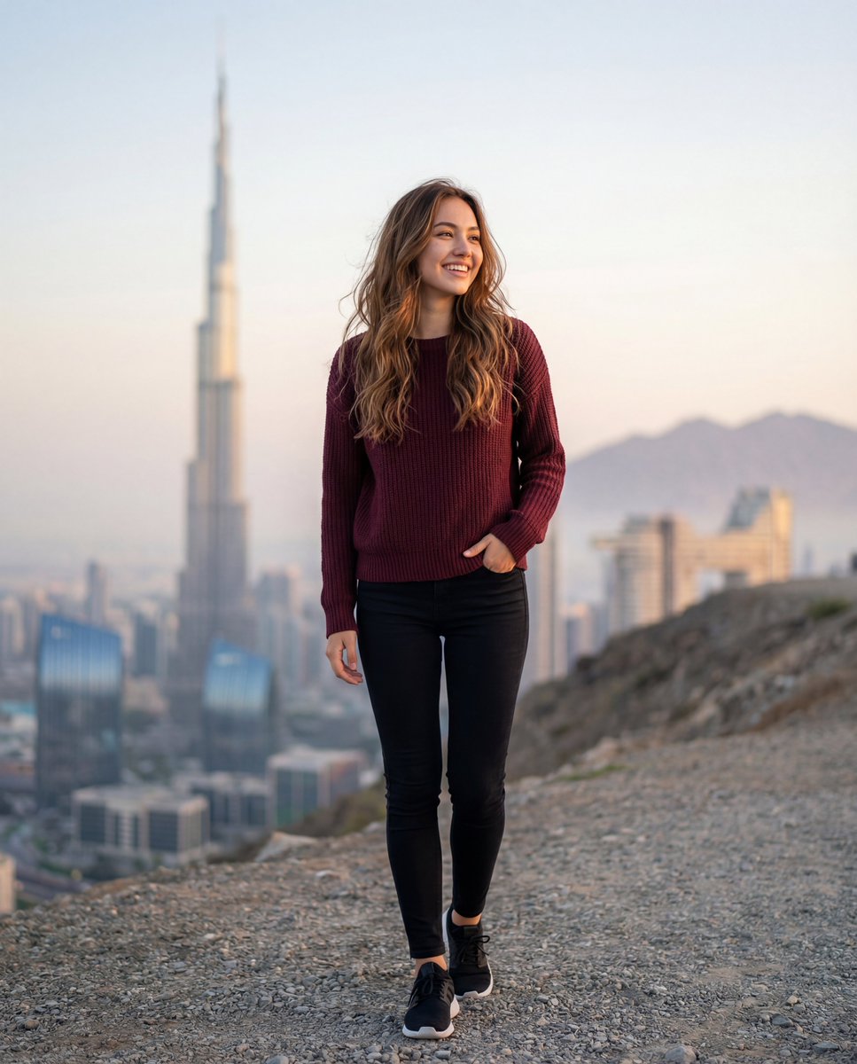 Cinematic Lifestyle Portrait Dubai Tower