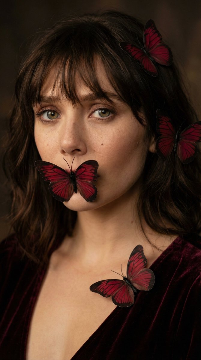 Butterfly Veil Mystical Portrait
