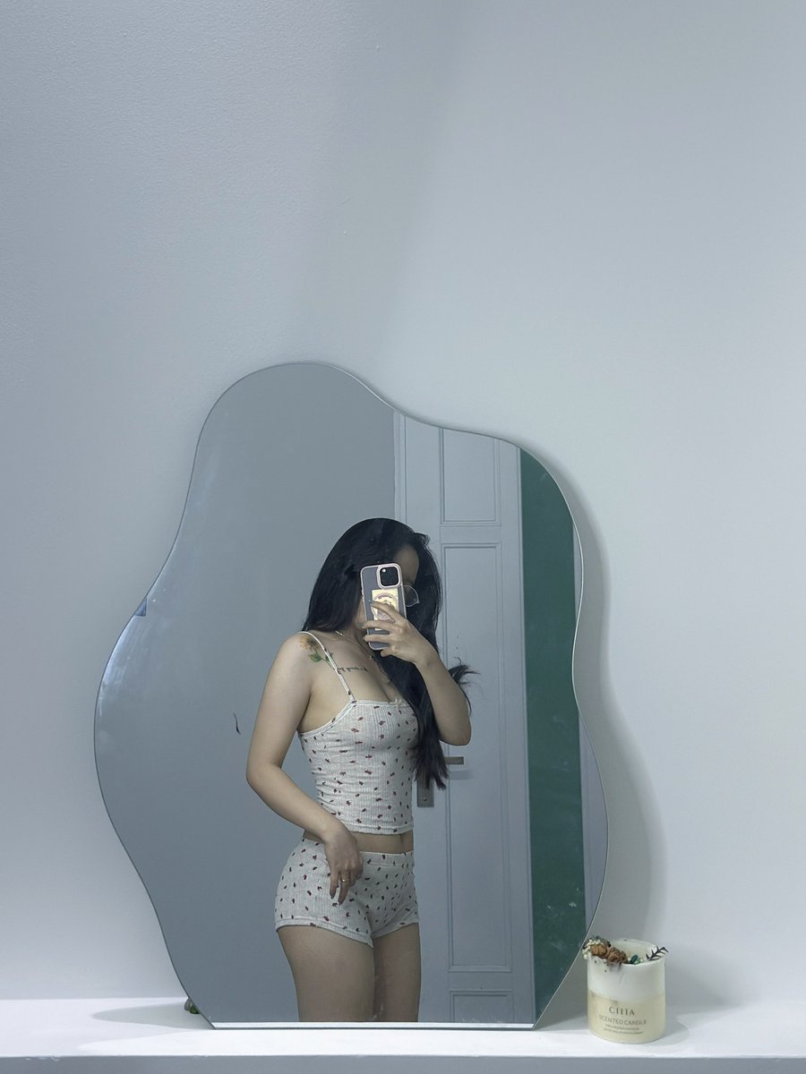 Cherry Print Mirror Selfie