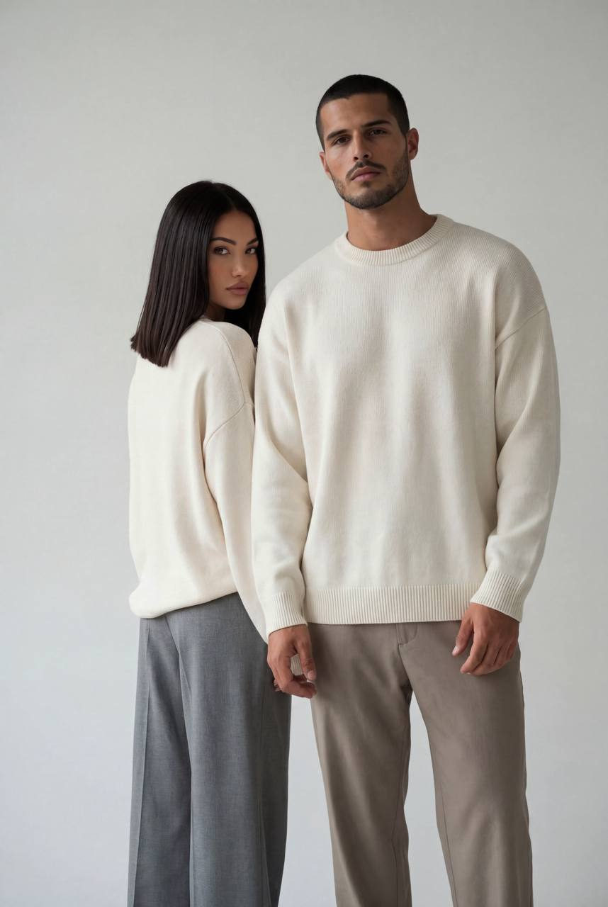 Minimalist Couple Fashion Portrait