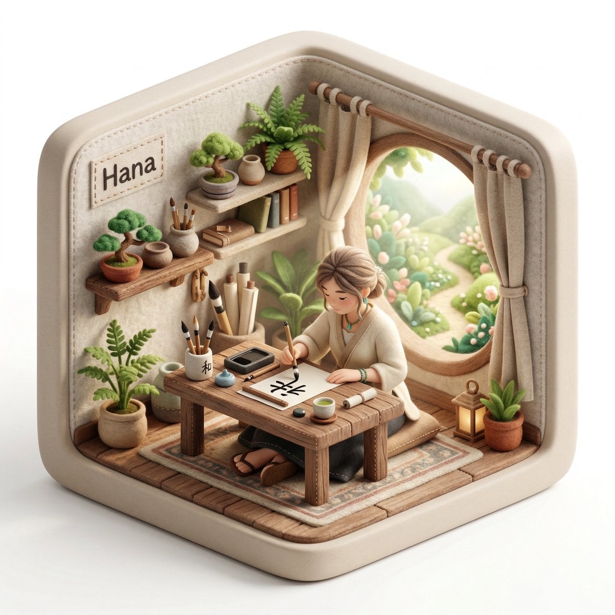 Felt Diorama 3D Illustration