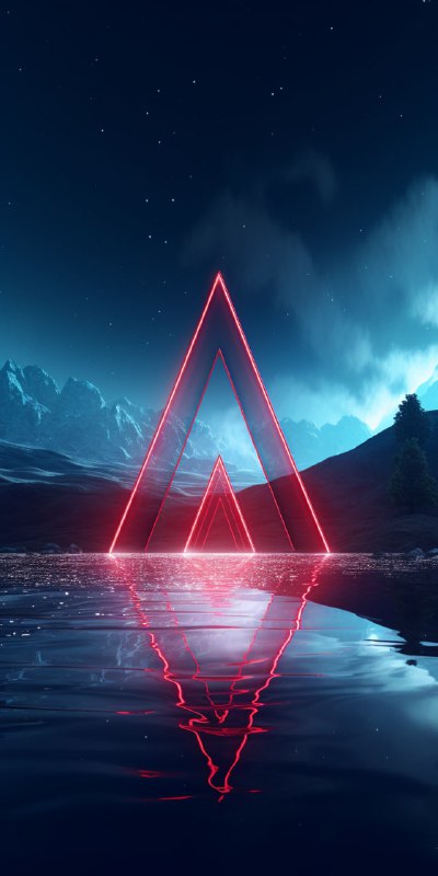 Abstract Tech Pyramid Videogame World Cinematic Scene