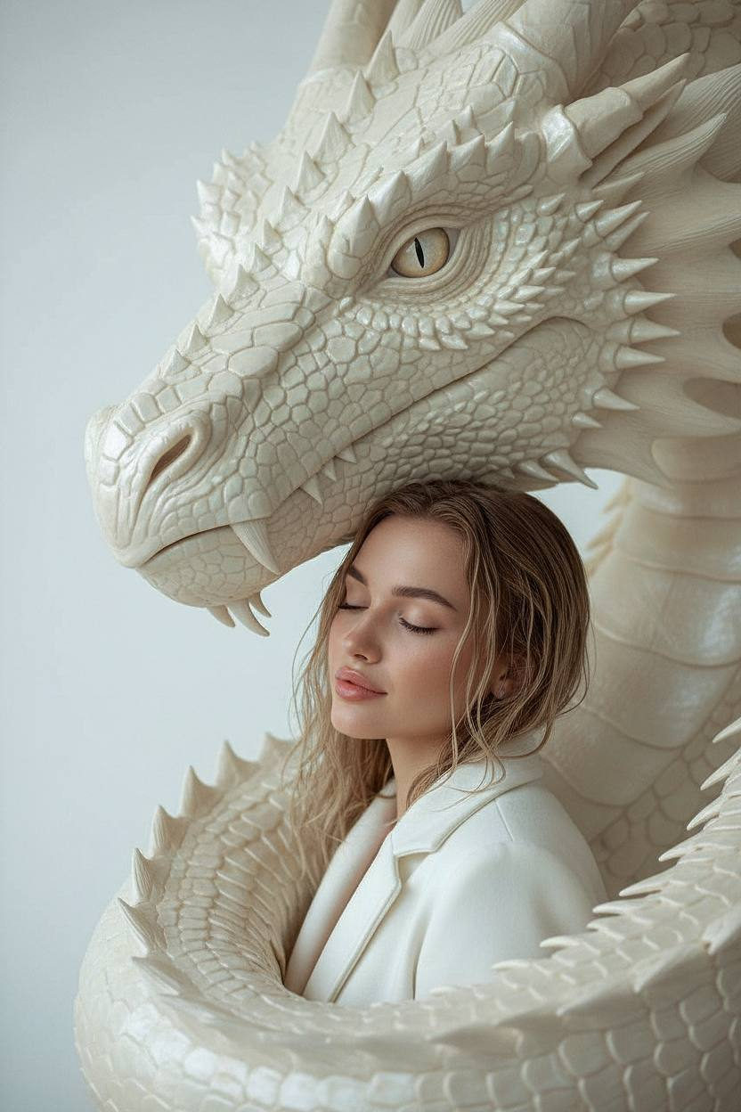 White-Scaled Guardian Embrace