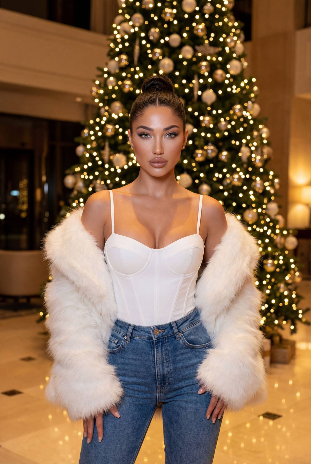 Luxury Christmas Eve Fashion Portrait