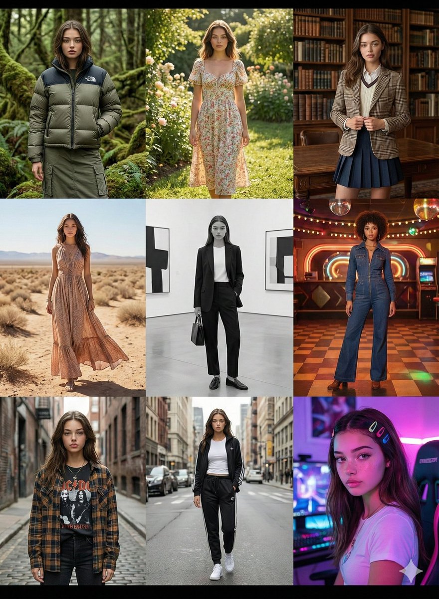 Stylish 3x3 Fashion Lookbook