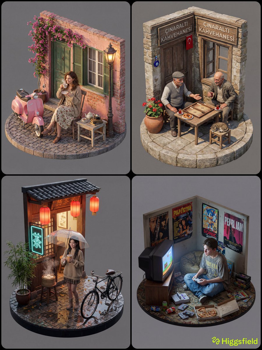 Hyper-Realistic 3D Isometric Scene