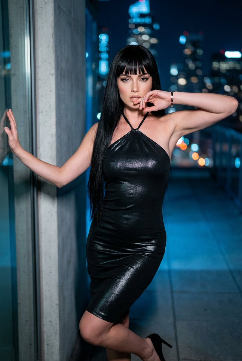 Cold Glamour on City Rooftop