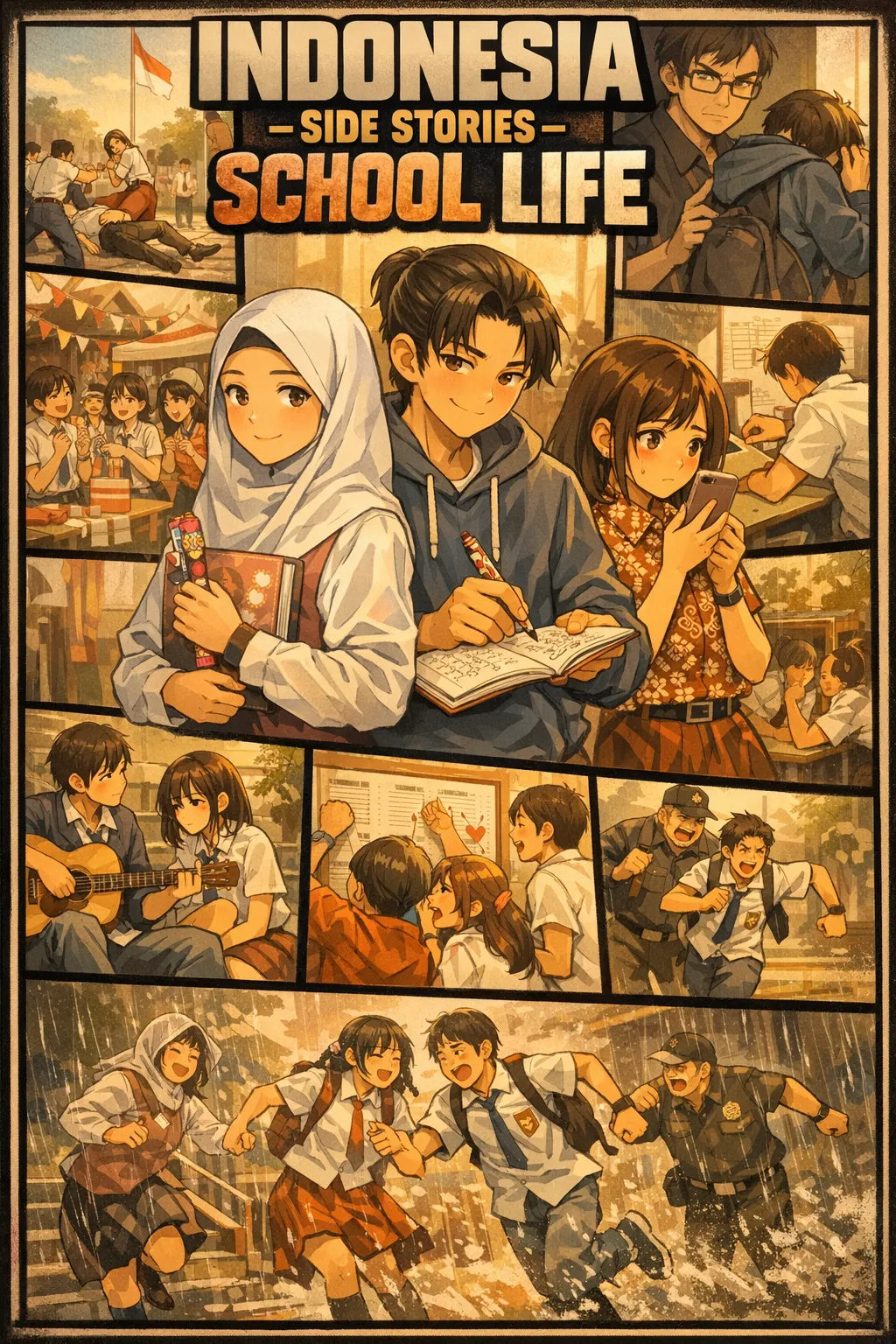Indonesia School Life Anime Poster