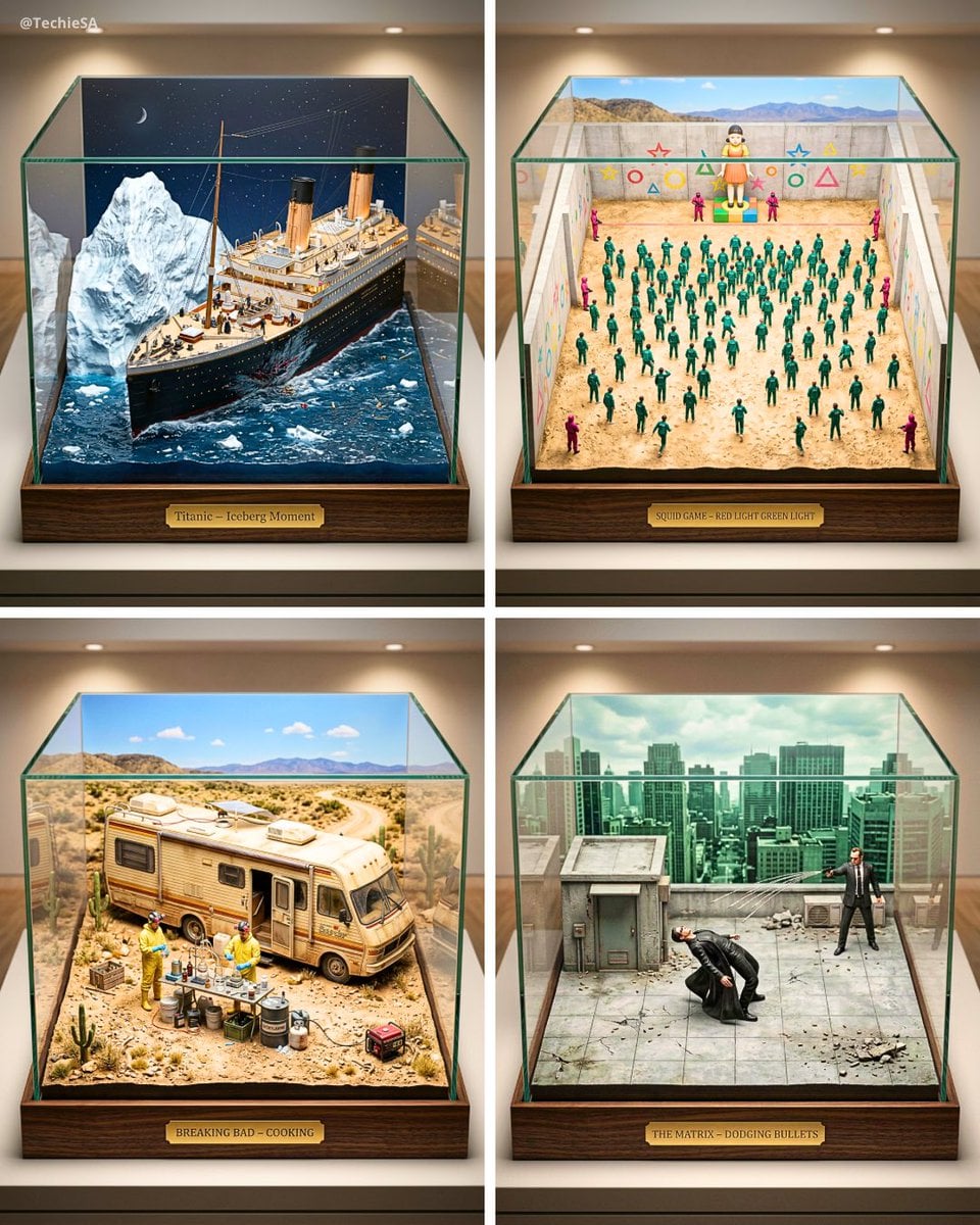 Iconic Movie Miniature Museum Display