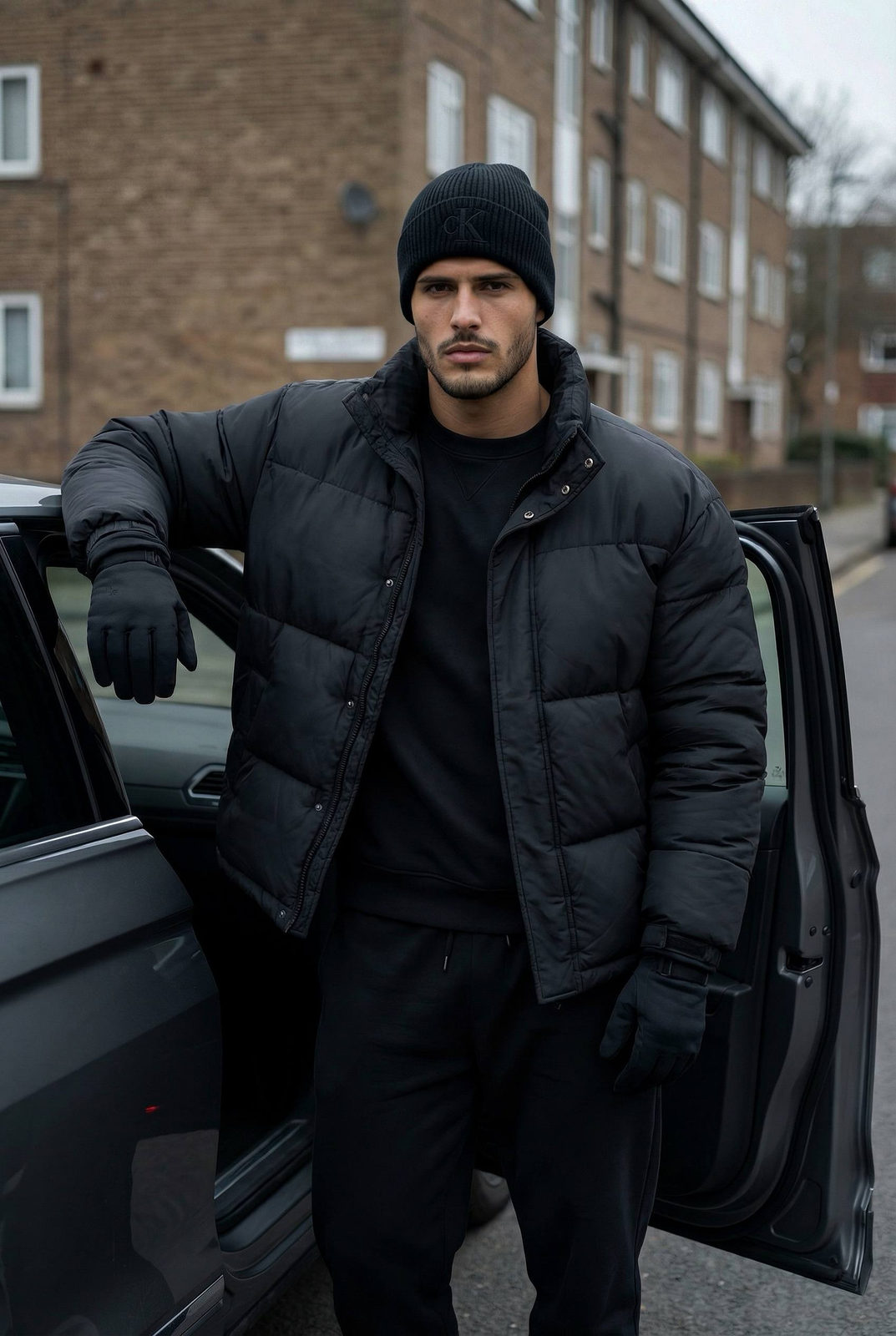 Black Puffer Street Portrait