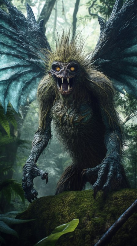 Terrifying Fantasy Monster Full Body Del Toro Style