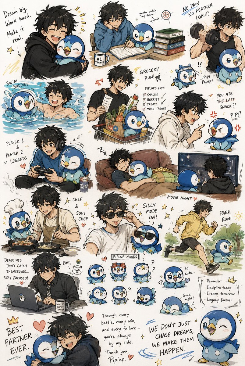 Piplup Daily Bond Illustration