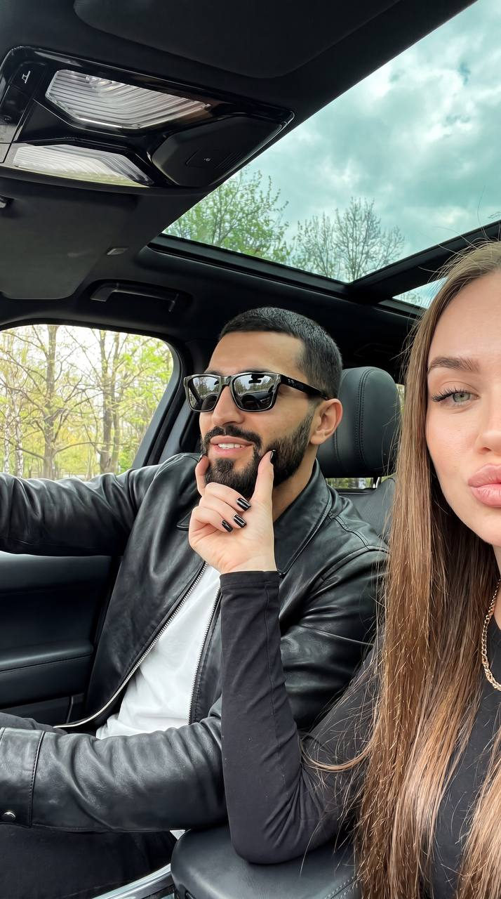 Playful In-Car Selfie Moment