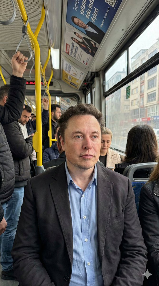Tired Man Morning Bus Commute Turkey